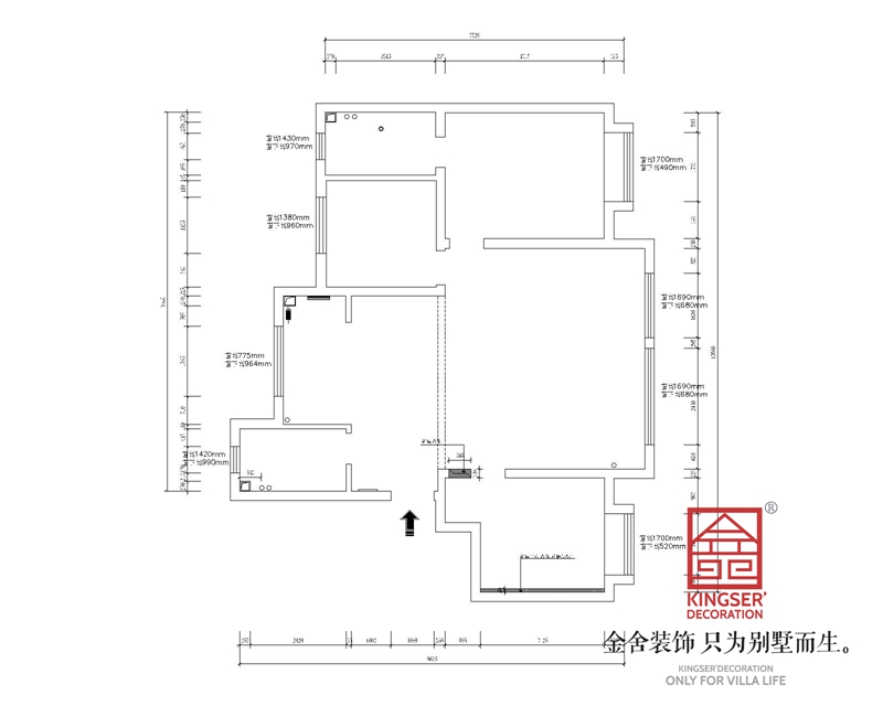 天保意境雅居三室兩衛戶型拆改圖